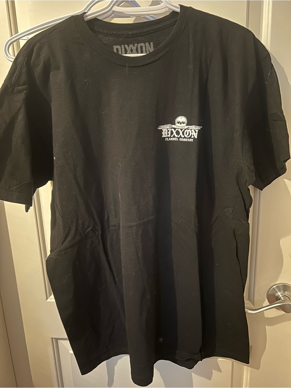 DIXXON Black Short Sleeve Tee with White Chest Logo